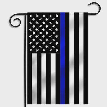 Thin Blue Line American Garden Flag, 12.5 x 18 Inches blue