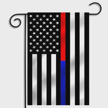 Thin Blue Line American Garden Flag, 12.5 x 18 Inches red/blue