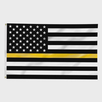 Thin Gold Line American Flag - 3 x 5 Foot Flag